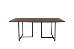 DINING TABLE CHISA BROWN BLACK METAL LEG 